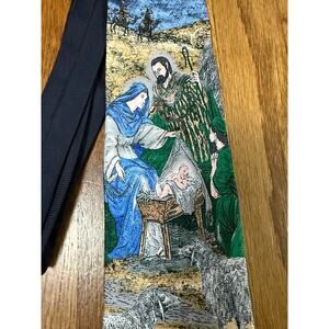 Meeting Street Christmas Nativity Scene Silk Tie